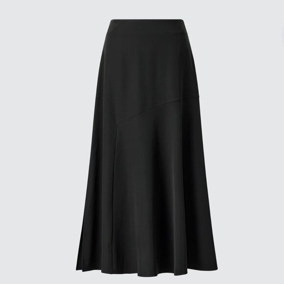 Uniqlo C Mermaid Midi Skirt with Slit in Black Size 6 NEW WITH TAG! - Picture 1 of 5